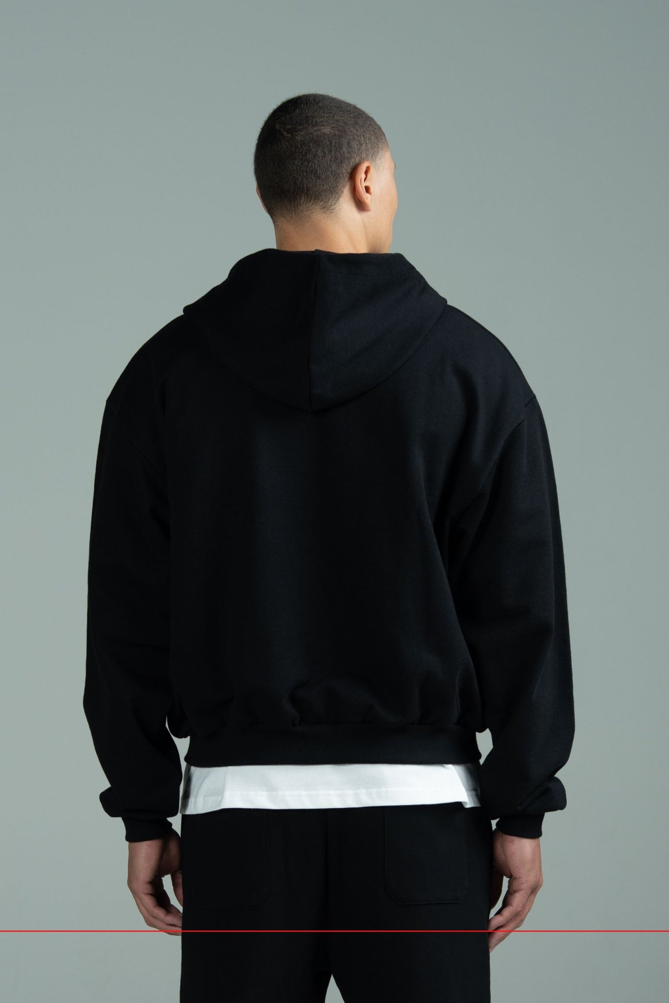 Regret Embroidery Zipped Hoodie