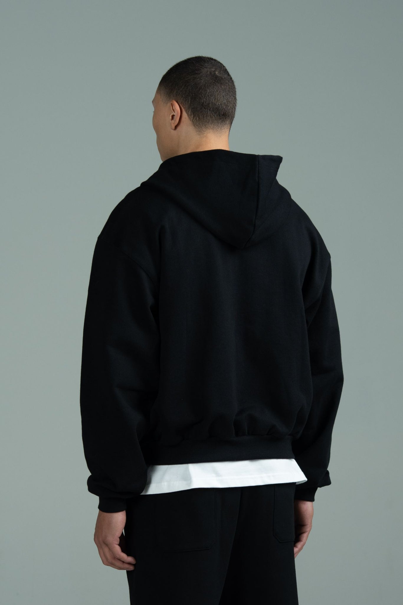 Regret Embroidery Zipped Hoodie