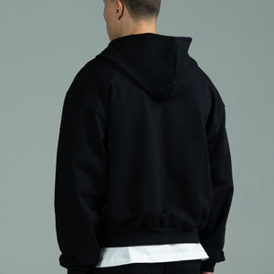 Regret Embroidery Zipped Hoodie