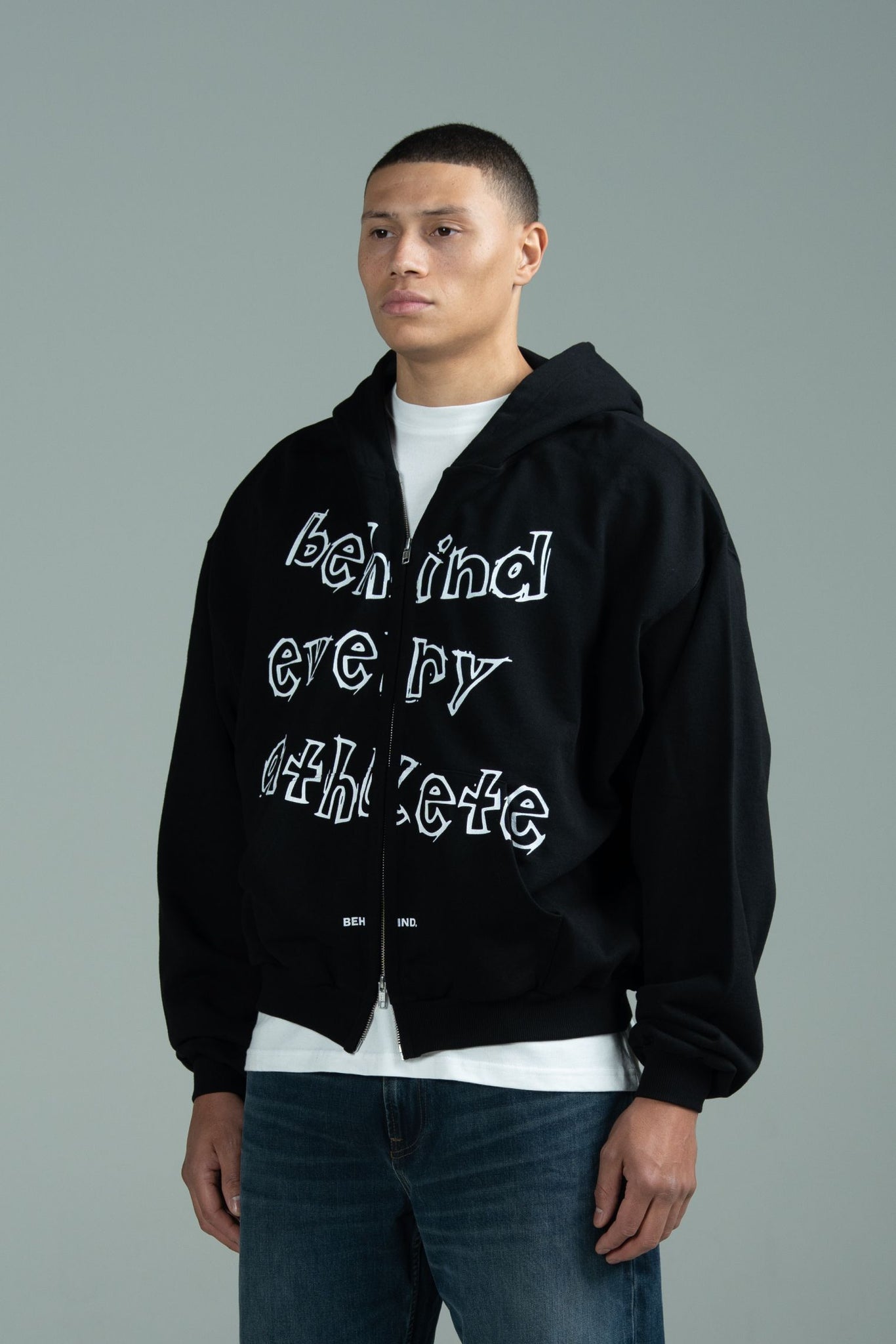 Behind Every Athlete Zipped Hoodie